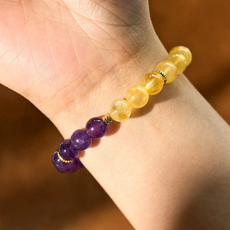 Buddha Stones Citrin Amethyst Pleasure Armband