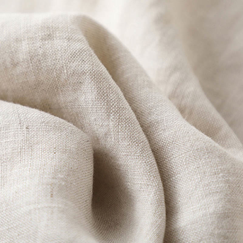 Buddha Stones Lässige, einfarbige, seitliche Faltenhose aus Baumwollleinen für Damen mit weitem Bein und Taschen - image 4