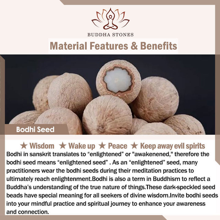 Buddha Stones Neun-Augen-Dzi-Perle Bodhi-Samen Lotus Schutzbrosche