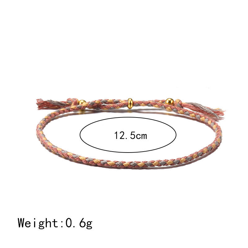 Buddha Stones, handgefertigt, buntes Seil, geflochtene Quaste, verstellbares Harmonie-Armband - image 2