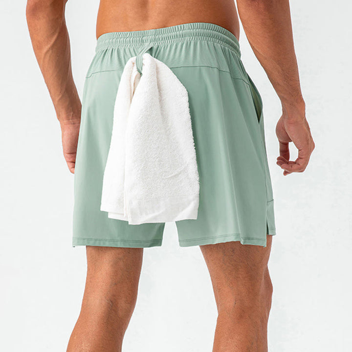 Buddha Stones Herren Lässige, schnelltrocknende Sport-Shorts mit Taschen