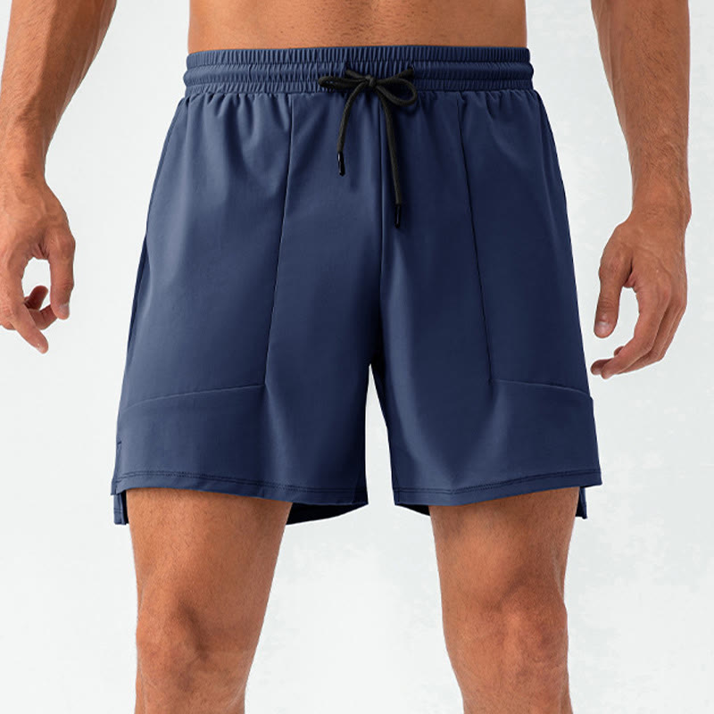 Buddha Stones Herren Lässige, schnelltrocknende Sport-Shorts mit Taschen