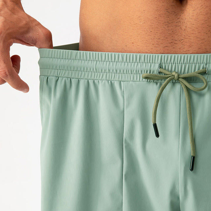 Buddha Stones Herren Lässige, schnelltrocknende Sport-Shorts mit Taschen