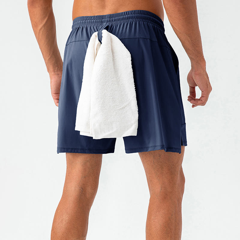 Buddha Stones Herren Lässige, schnelltrocknende Sport-Shorts mit Taschen