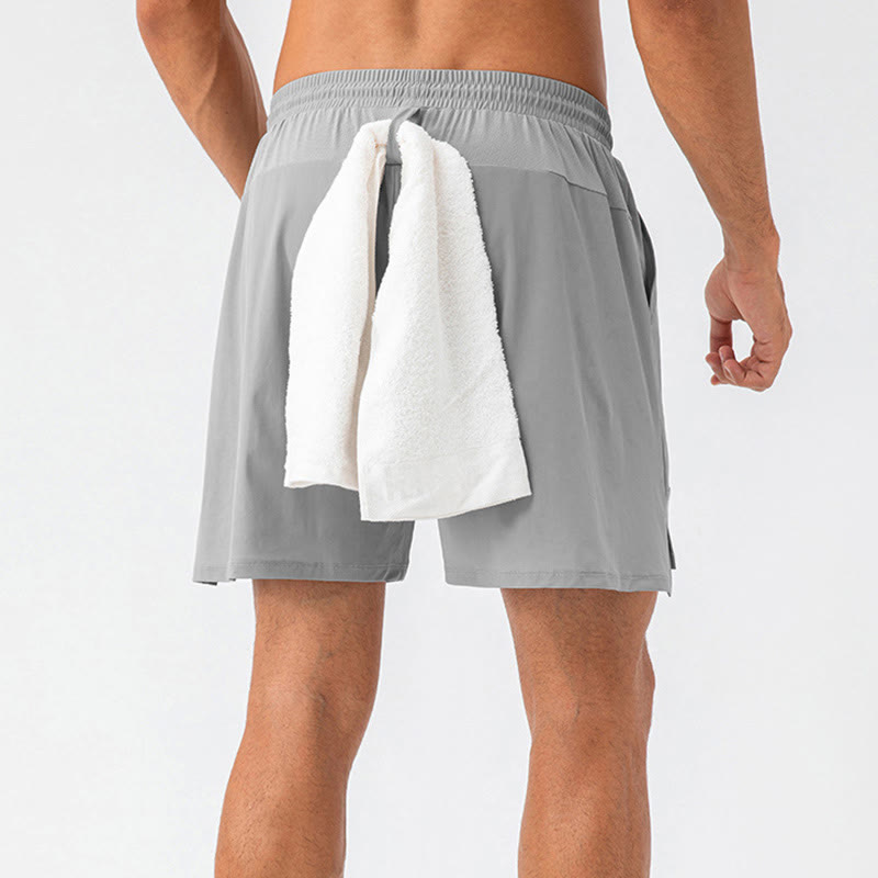 Buddha Stones Herren Lässige, schnelltrocknende Sport-Shorts mit Taschen