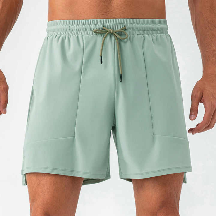 Buddha Stones Herren Lässige, schnelltrocknende Sport-Shorts mit Taschen