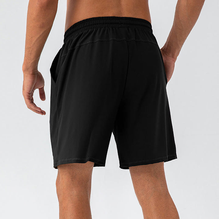 Buddha Stones Herren-Shorts, lässig, atmungsaktiv, locker, Nylon, schnelltrocknend, mit Taschen