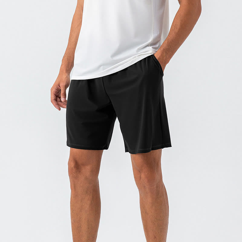 Buddha Stones Herren-Shorts, lässig, atmungsaktiv, locker, Nylon, schnelltrocknend, mit Taschen