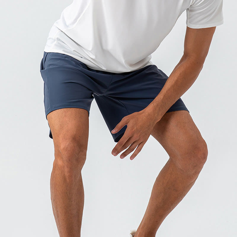 Buddha Stones Herren-Shorts, lässig, atmungsaktiv, locker, Nylon, schnelltrocknend, mit Taschen