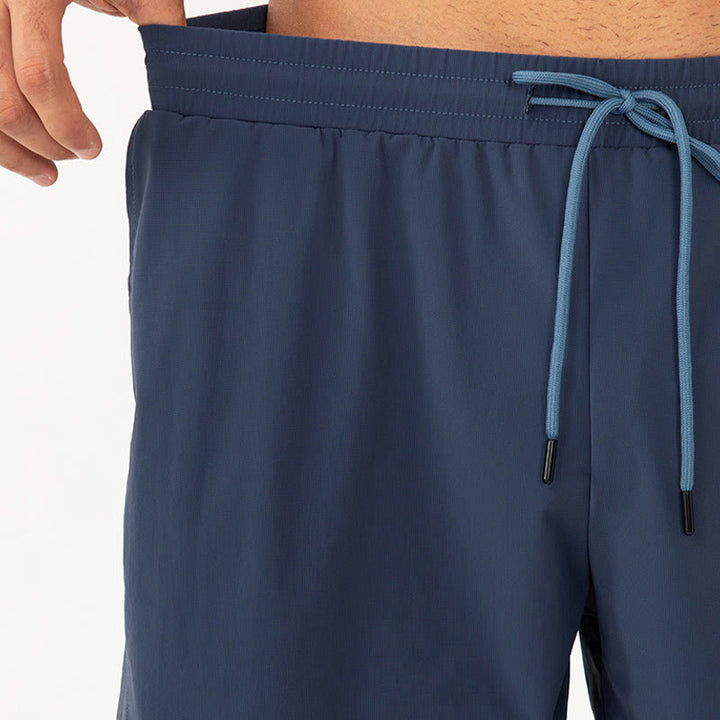 Buddha Stones Herren-Shorts, lässig, atmungsaktiv, locker, Nylon, schnelltrocknend, mit Taschen