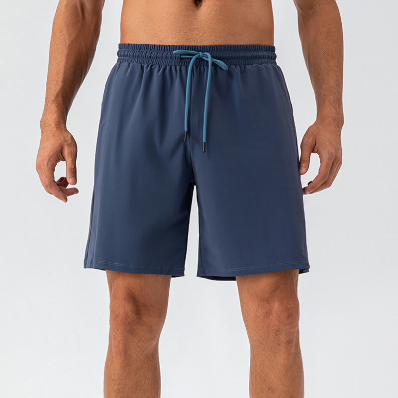 Buddha Stones Herren-Shorts, lässig, atmungsaktiv, locker, Nylon, schnelltrocknend, mit Taschen