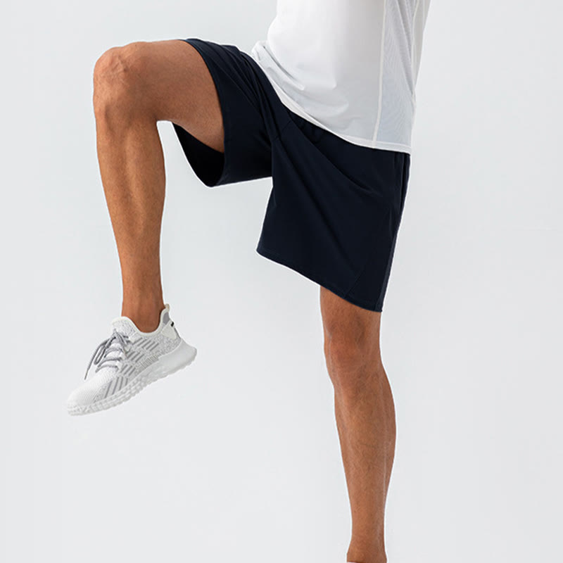 Buddha Stones Herren-Shorts, lässig, atmungsaktiv, locker, Nylon, schnelltrocknend, mit Taschen