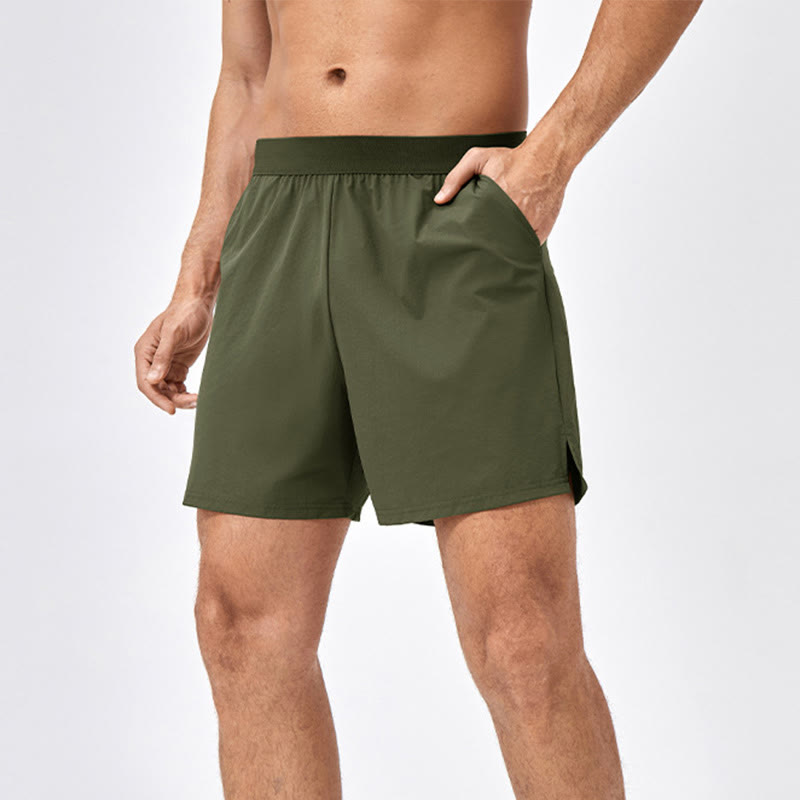 Buddha Stones Herren-Shorts, lässig, locker, Nylon, schnelltrocknend, mit Taschen