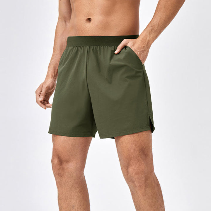 Buddha Stones Herren-Shorts, lässig, locker, Nylon, schnelltrocknend, mit Taschen