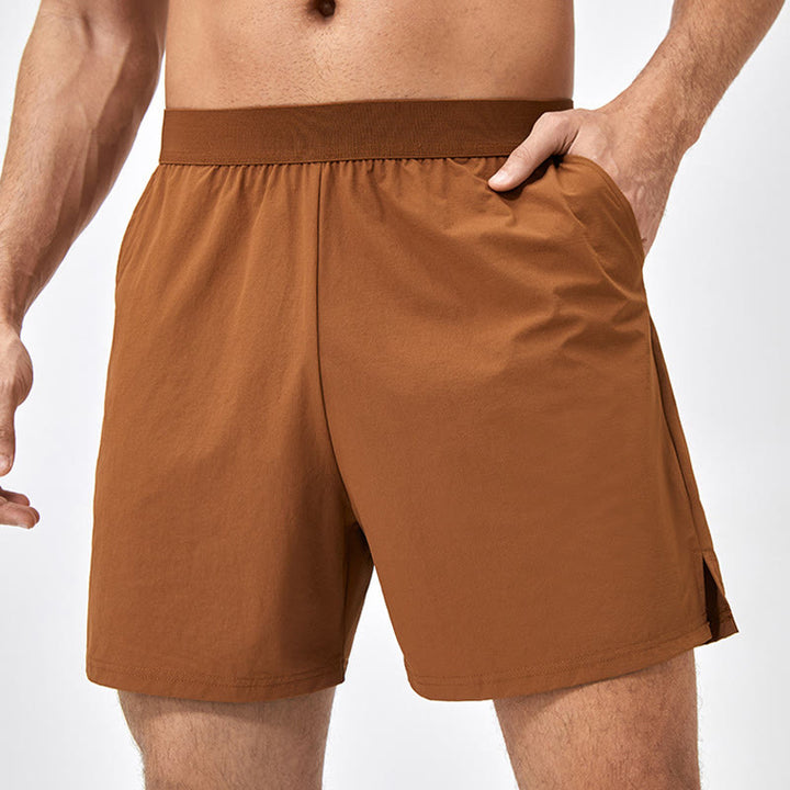 Buddha Stones Herren-Shorts, lässig, locker, Nylon, schnelltrocknend, mit Taschen - Dunkelgoldenrod - US/UK/AU44, EU54 (2XL) - image 0