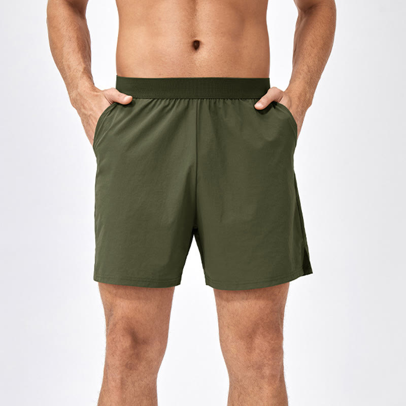 Buddha Stones Herren-Shorts, lässig, locker, Nylon, schnelltrocknend, mit Taschen