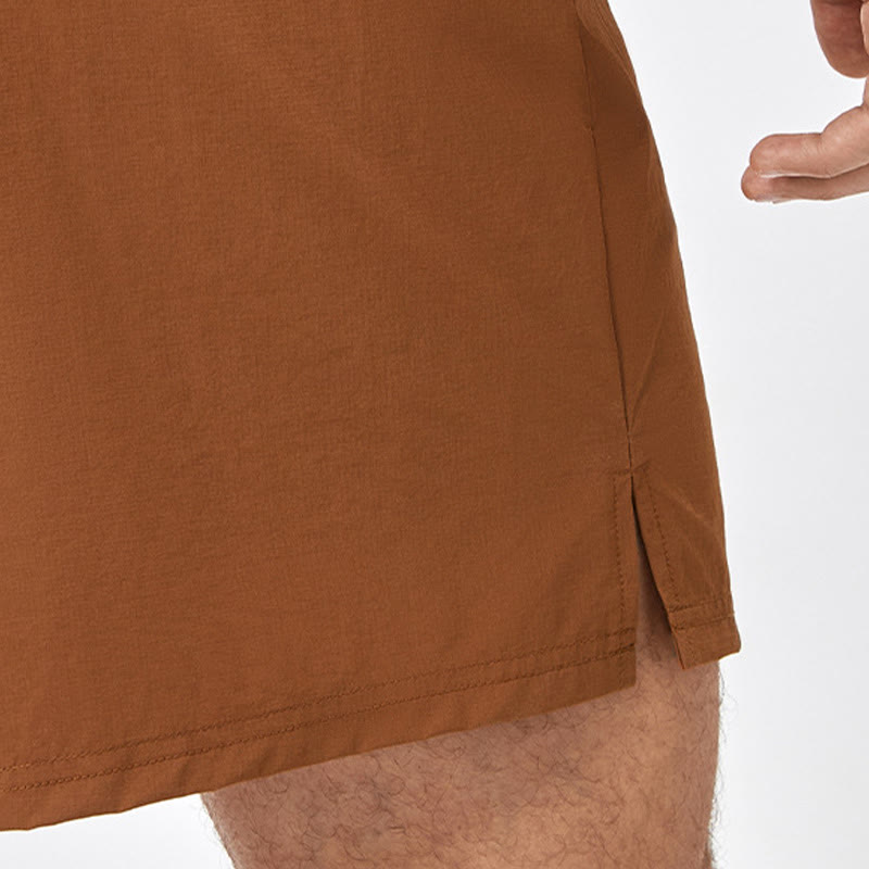 Buddha Stones Herren-Shorts, lässig, locker, Nylon, schnelltrocknend, mit Taschen