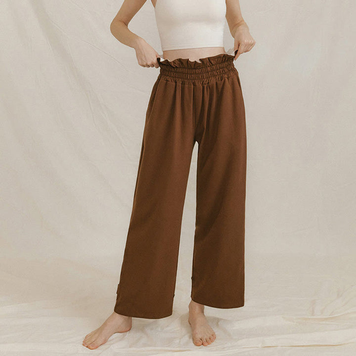 Buddha Stones Lässige Schnalle Lockere Spandexhose für Damen mit Taschen - image 4