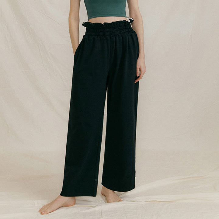 Buddha Stones Lässige Schnalle Lockere Spandexhose für Damen mit Taschen - image 12