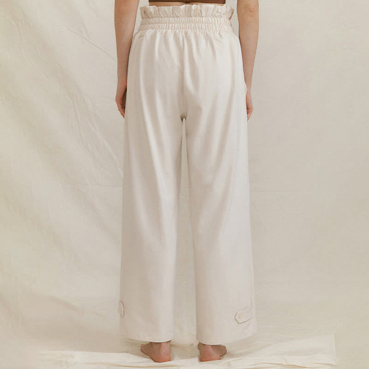 Buddha Stones Lässige Schnalle Lockere Spandexhose für Damen mit Taschen - image 17