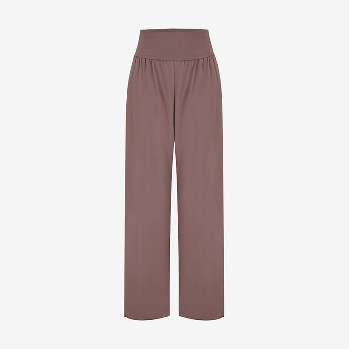 Buddha Stones Lässige, lockere, zum Festbinden geeignete, schlichte, hoch taillierte Leica-Hose für Damen mit Taschen - image 34