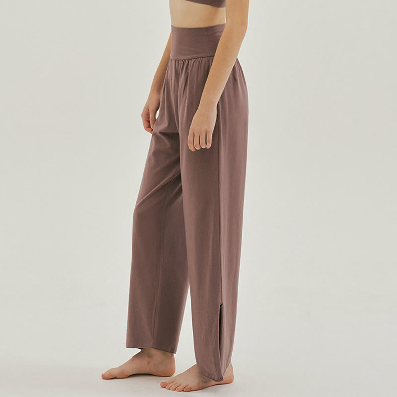 Buddha Stones Lässige, lockere, zum Festbinden geeignete, schlichte, hoch taillierte Leica-Hose für Damen mit Taschen - image 31