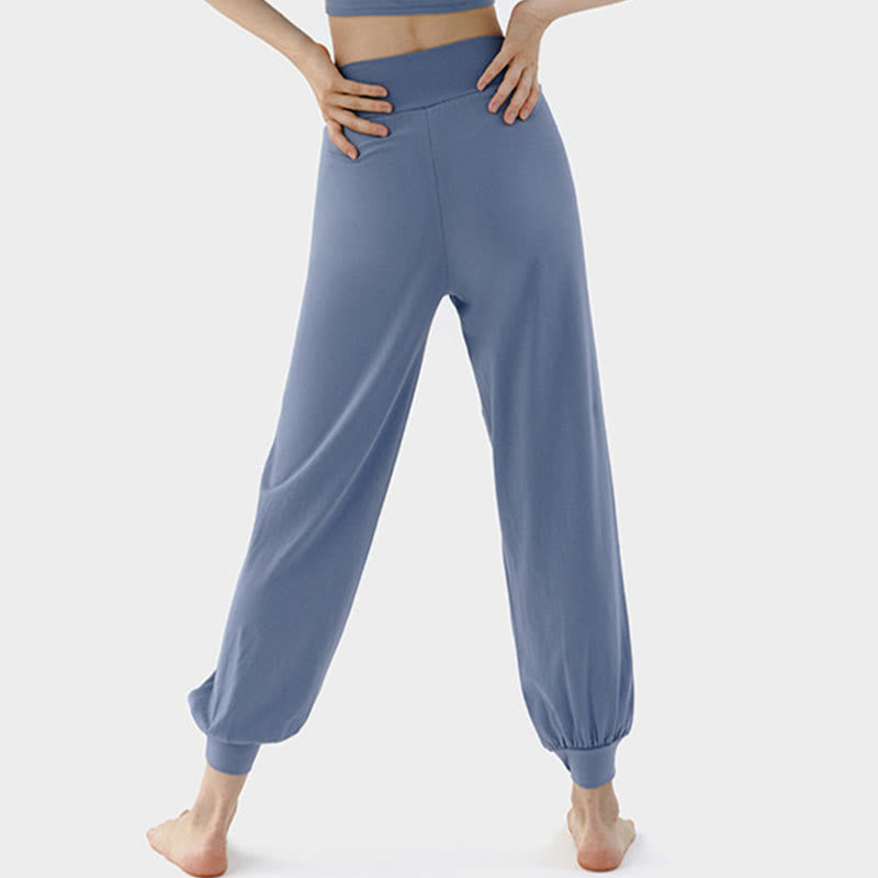 Buddha Stones Lässige, einfarbige, hohe Taille, schnelltrocknende Leica-Hose für Damen - image 11