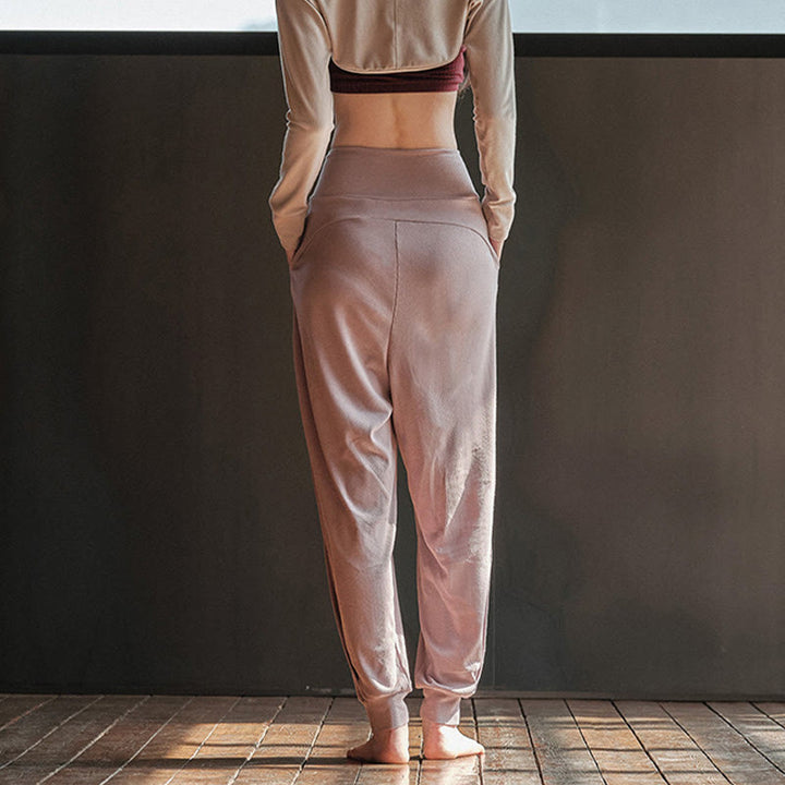 Buddha Stones Lässige, schlichte Spandex-Hose für Damen mit Schlitz am Saum und Taschen - image 5