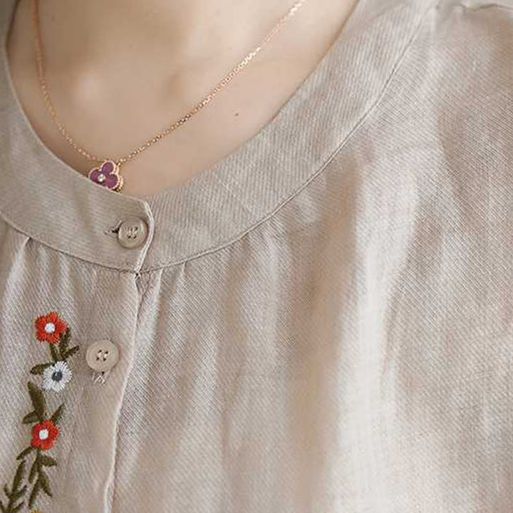 Buddha Stones , 2-teilig, Baumwolle, Stickerei, Blumen, Hemd, Oberteil, Hose, Meditation, Zen, Tai Chi, Damen-Set - image 20