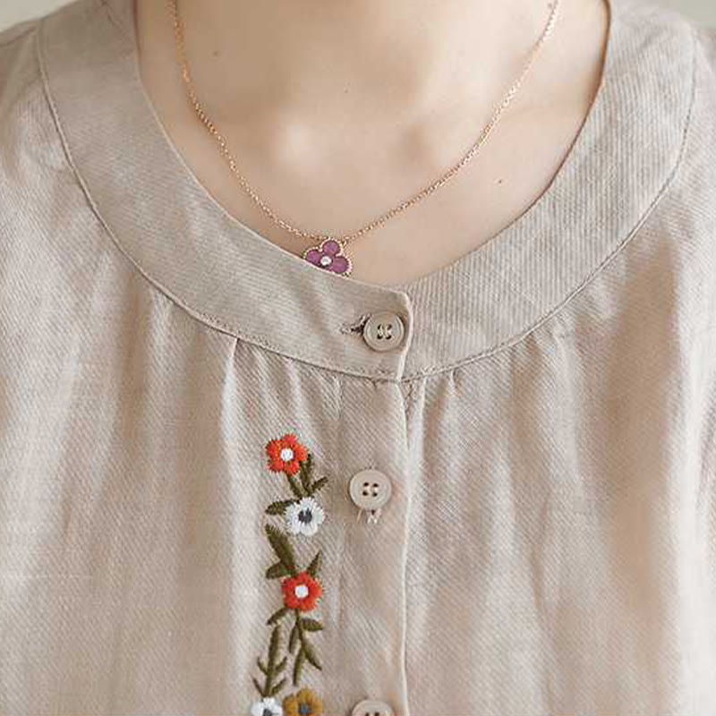 Buddha Stones , 2-teilig, Baumwolle, Stickerei, Blumen, Hemd, Oberteil, Hose, Meditation, Zen, Tai Chi, Damen-Set - image 21