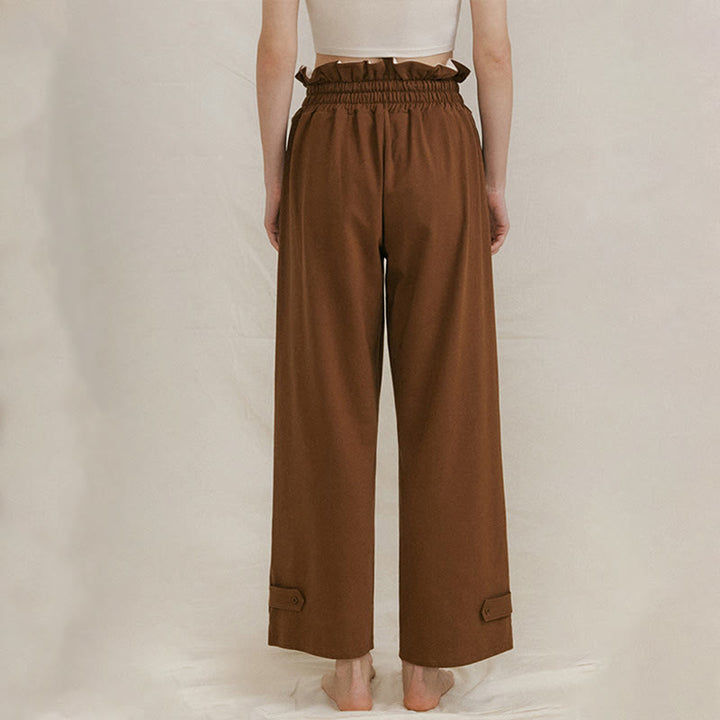 Buddha Stones Lässige Schnalle Lockere Spandexhose für Damen mit Taschen - image 2