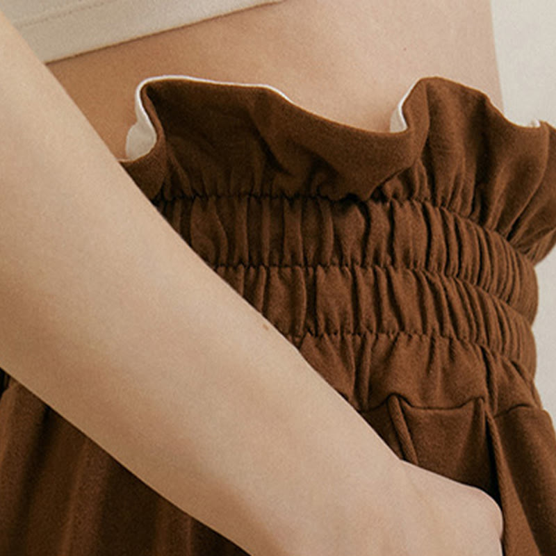 Buddha Stones Lässige Schnalle Lockere Spandexhose für Damen mit Taschen - image 8