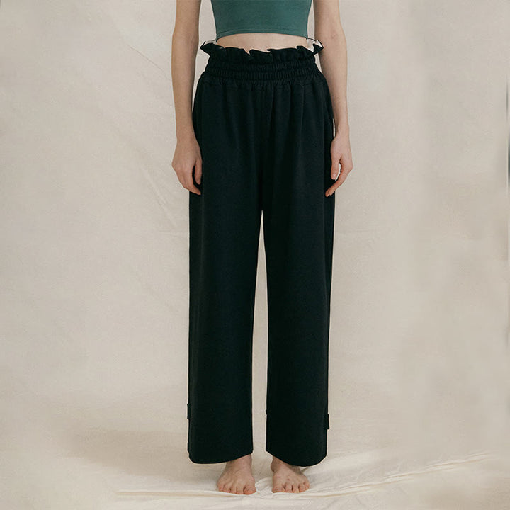 Buddha Stones Lässige Schnalle Lockere Spandexhose für Damen mit Taschen - Schwarz - US6, UK/AU10, EU38 (XL) - image 10