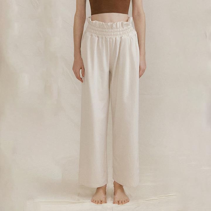 Buddha Stones Lässige Schnalle Lockere Spandexhose für Damen mit Taschen - BlumenWeiß - US6， UK/AU10，EU38 (XL) - image 16