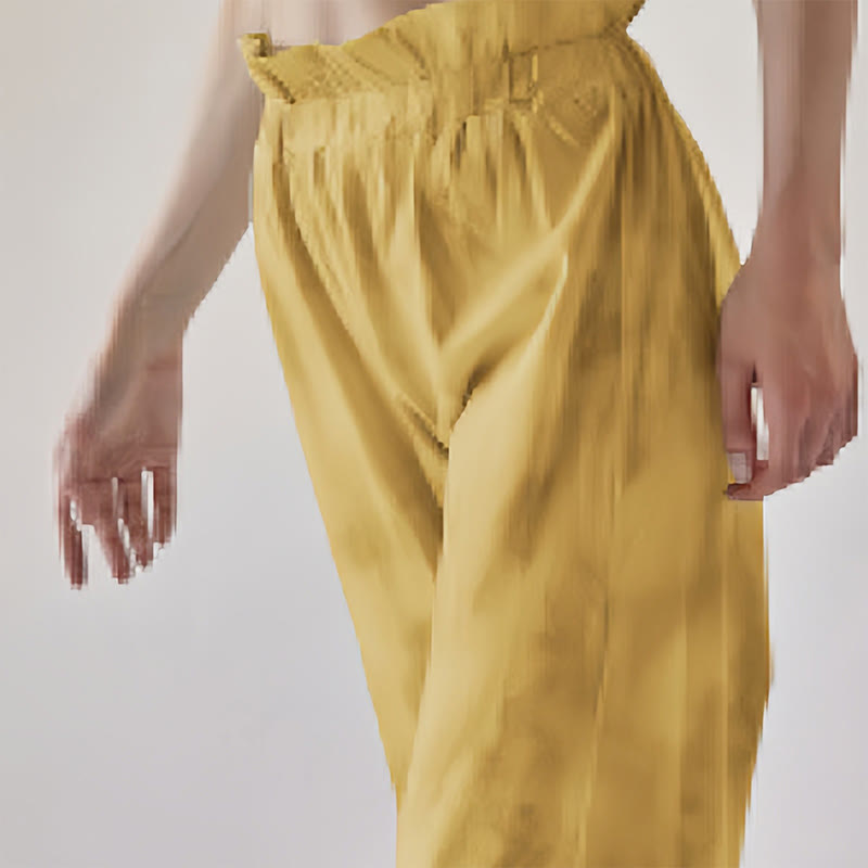 Buddha Stones Lässige Hosenbeinbänder Tintendruck Spandex-Hose für Damen - Goldrute - US6, UK/AU10, EU38 (XL) - image 10