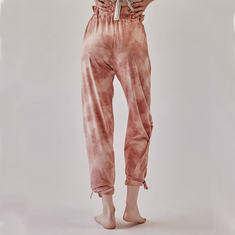 Buddha Stones Lässige Hosenbeinbänder Tintendruck Spandex-Hose für Damen - image 5