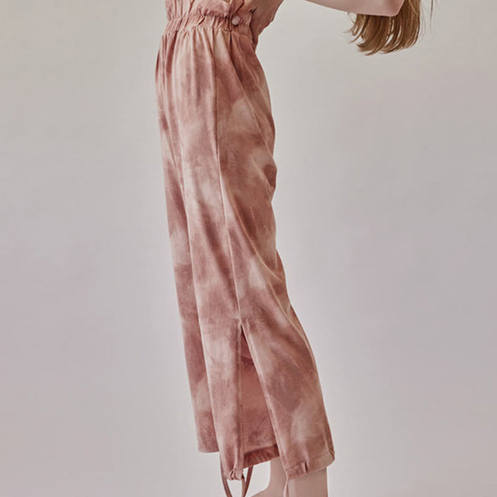 Buddha Stones Lässige Hosenbeinbänder Tintendruck Spandex-Hose für Damen - image 3