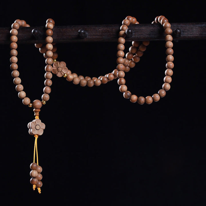 Buddha Stones Sandelholz Pflaumenblüte Charm Heilung Mala Armband