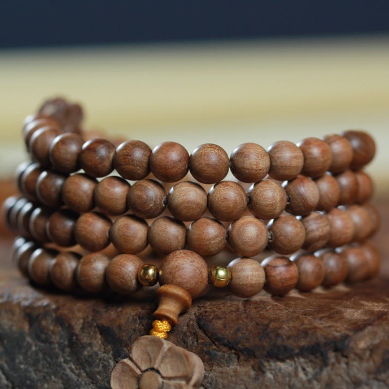 Buddha Stones Sandelholz Pflaumenblüte Charm Heilung Mala Armband