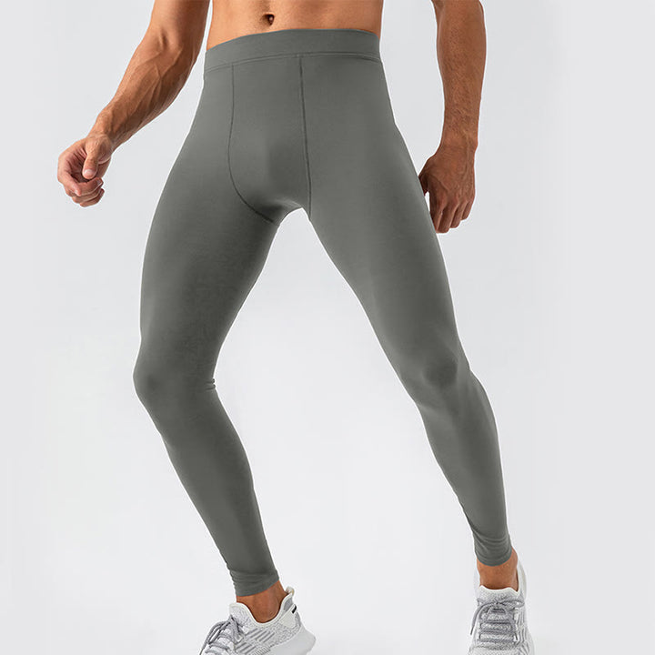 Buddha Stones - Schlichte, hohe Taille, elastisch, atmungsaktiv, Sport-Leggings für Herren