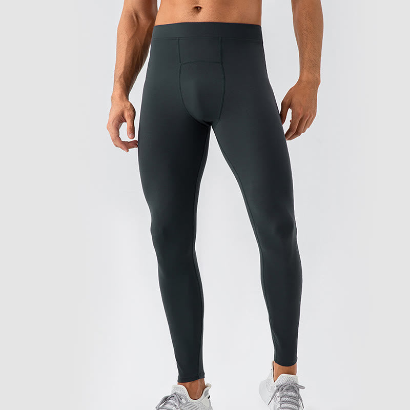 Buddha Stones Leggings für Herren, hohe Taille, elastisch, schnelltrocknend, atmungsaktiv, für Fitnessstudio und Sport