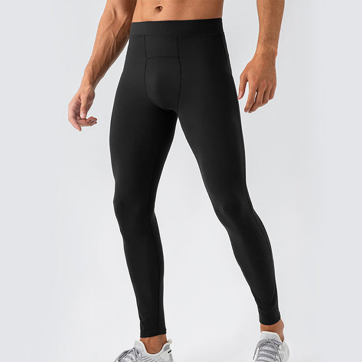 Buddha Stones Leggings für Herren, hohe Taille, elastisch, schnelltrocknend, atmungsaktiv, für Fitnessstudio und Sport