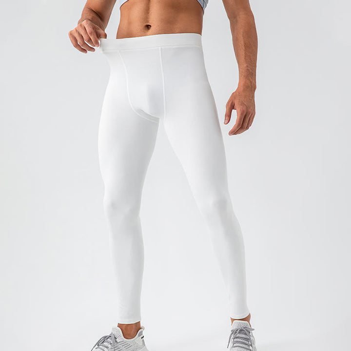 Buddha Stones - Schlichte, hohe Taille, elastisch, atmungsaktiv, Sport-Leggings für Herren