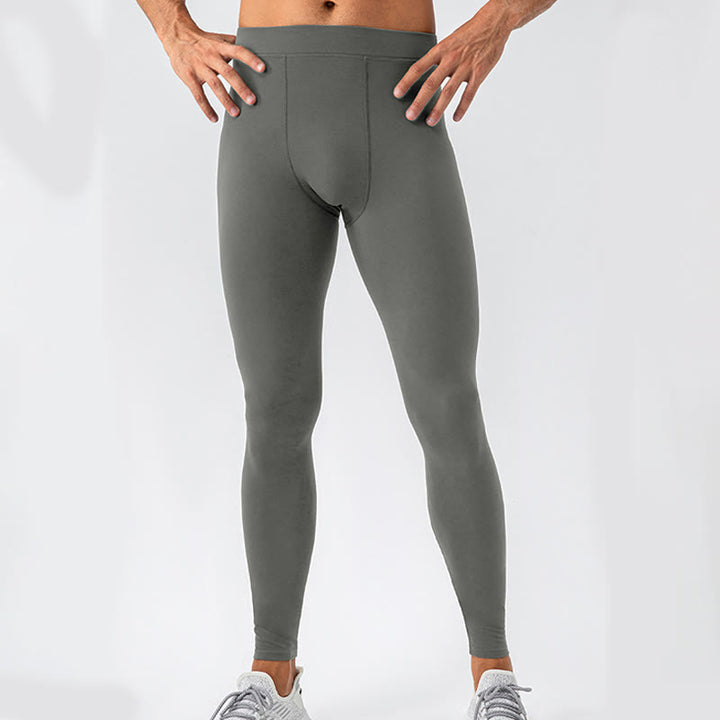 Buddha Stones - Schlichte, hohe Taille, elastisch, atmungsaktiv, Sport-Leggings für Herren