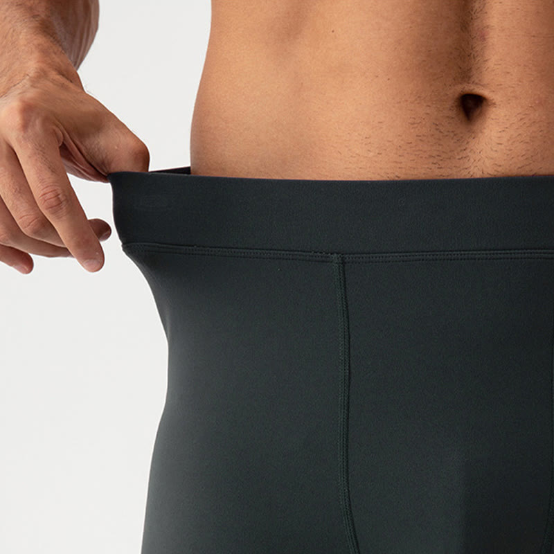Buddha Stones - Schlichte, hohe Taille, elastisch, atmungsaktiv, Sport-Leggings für Herren