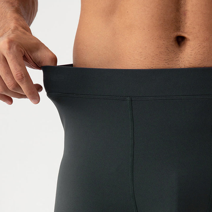 Buddha Stones - Schlichte, hohe Taille, elastisch, atmungsaktiv, Sport-Leggings für Herren