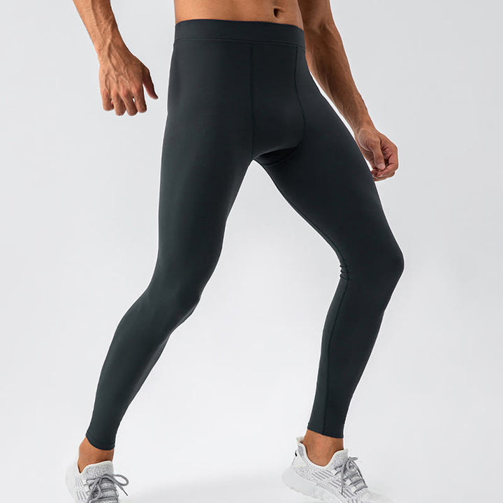 Buddha Stones - Schlichte, hohe Taille, elastisch, atmungsaktiv, Sport-Leggings für Herren