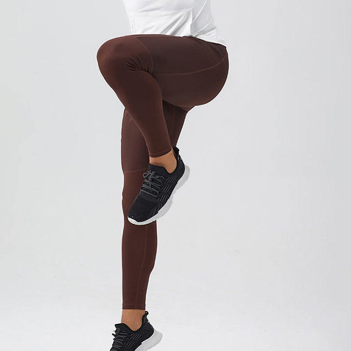 Buddha Stones Leggings mit hoher Taille, schnelltrocknend, atmungsaktiv, Fitnesshose für Herren mit Reißverschlusstasche