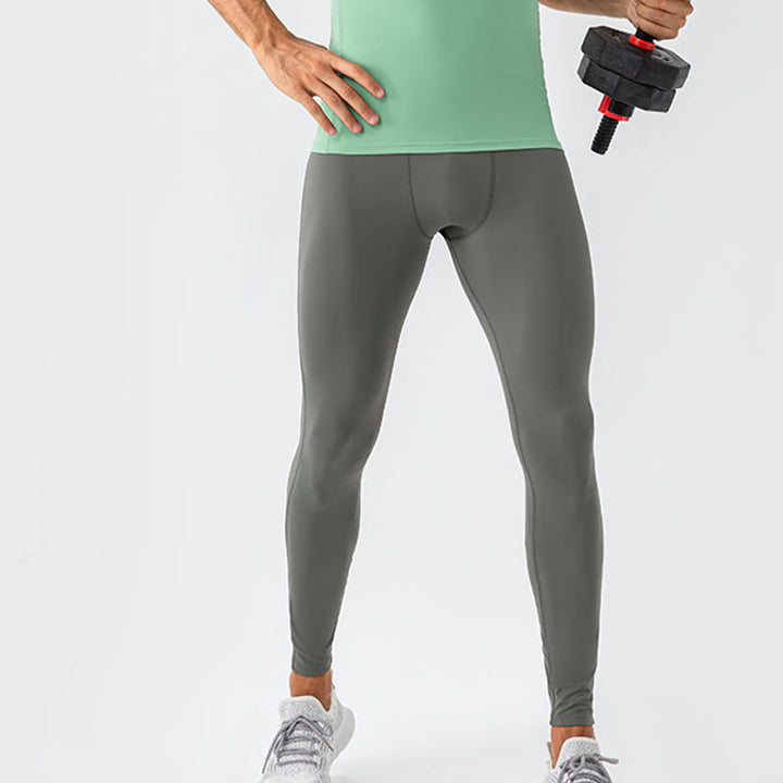 Buddha Stones Leggings für Herren, hohe Taille, elastisch, schnelltrocknend, atmungsaktiv, für Fitnessstudio und Sport