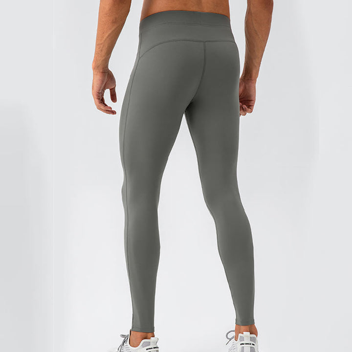 Buddha Stones Leggings für Herren, hohe Taille, elastisch, schnelltrocknend, atmungsaktiv, für Fitnessstudio und Sport